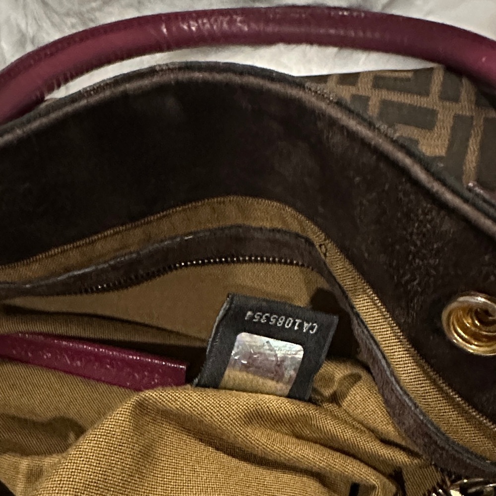 Fendi Zucca canvas bag, multicolored, canvas and leather chef de jour bag - Picture 13 of 14